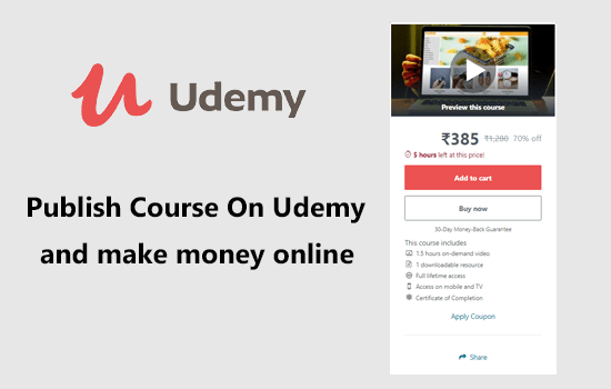 Publish a course on udemy