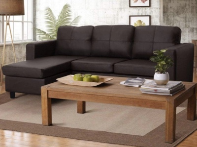 Furny Davis 3+1 L Shape Leatherette Sofa