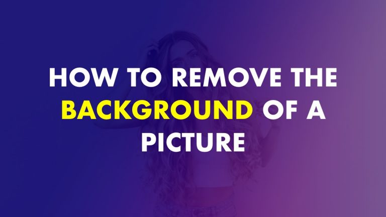 How do you remove the background of a picture without Photoshop?